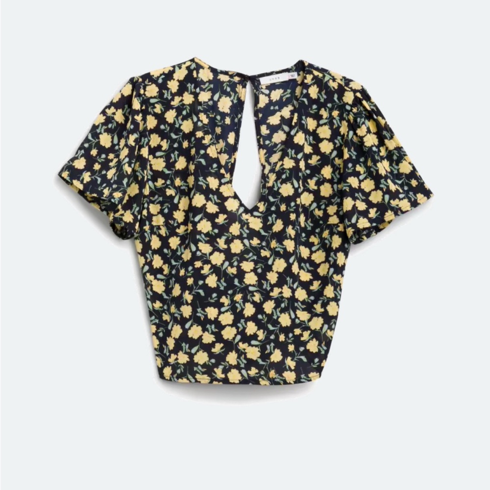 Lush Tie Back Cropped Blouse